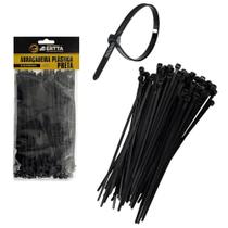 100 Fita Herman Cinta Plástica 3.6x100mm Abraçadeiras de Nylon Preto