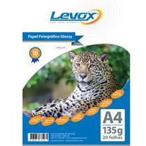 100 Folhas - Papel A4 Fotográfico Glossy 135g Levox