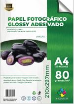 100 Folhas Papel fotográfico Adesivo 80gr A4 XCOLOUR