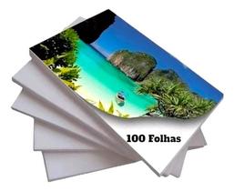 100 Folhas Papel Fotográfico Adesivo Super Brilhante A4 115g