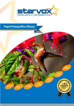 100 folhas Papel Fotográfico Dupla Face A4 120g Glossy Branco Brilhante