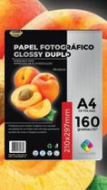 100 Folhas Papel Fotográfico Glossy Duplo 160gr A4 X Colour
