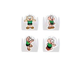 100 Forminha para Doce modelo petala personalizada com Aplique - Cebolinha