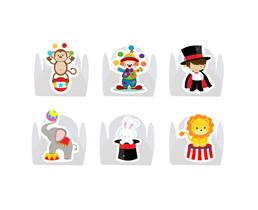 100 Forminha para Doce modelo petala personalizada com Aplique - Circo