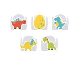 100 Forminha para Doce modelo petala personalizada com Aplique - Dinossauro baby