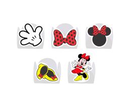 100 Forminha para Doce modelo petala personalizada com Aplique - Minnie