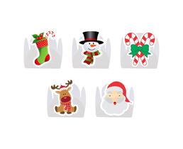 100 Forminha para Doce modelo petala personalizada com Aplique - Natal