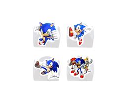 100 Forminha para Doce modelo petala personalizada com Aplique - Sonic