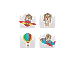 100 Forminha para Doce modelo petala personalizada com Aplique - Ursinho aviador