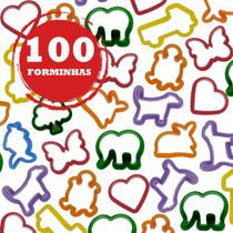 100 Forminhas de Cortar Massinhas de Modelar Lembrancinhas - Vendeu Bem