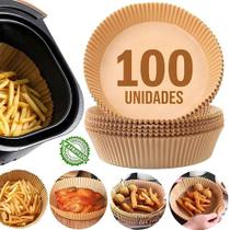 100 Forros Antiaderente Descartáveis Papel Não Suja Airfryer - ZEM