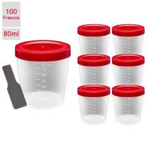 100 Frasco Coletor Universal Pote Urina 80 Ml Estéril