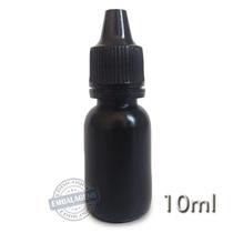 100 Frasco Plástico 10ml conta gotas Preto - Ref 14780