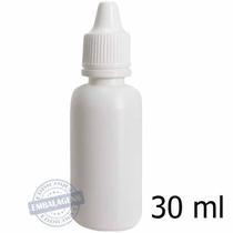 100 Frasco Plástico 30ml Conta Gotas Branco - Ref 14804