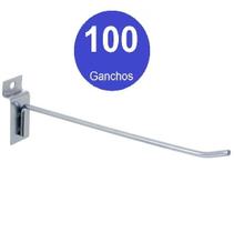 100 Ganchos Expositor Canaletado Top Reforçado 10.15 Ou 20cm