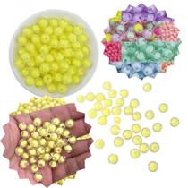 100 gr micangas de bolinhas acrilica translucida passante com miolo 8mm artesanatos pulseiras colares acessórios 400 pçs