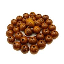 100 Gramas Contas de Madeira Premium marrom 30mmAprox.15 peças Modelo p Confecção Artesanal