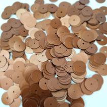 100 gramas Lantejoula 10mm Furo Central Bronze Fosco 22611 100 1005SA81