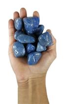 100 Grs Quartzo Azul Pedra Rolada Semi Preciosas 3-5 Chakras