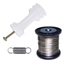 100 Isolador Maia com Parafuso + 20 Mola de Repuxo + Rolo Arame Fio Aço Inox 0,45mm 268 metros Cerca Elétrica 100 Isolador Maia com Parafuso + 20 Mola de Repuxo + Rolo Arame Fio Aço Inox 0,45mm 268 metros Cerca Elétrica