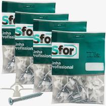 100 Kits Bucha Fly 2 10mm Sfor Drywall Gesso Fixação Parafuso 4,2x55mm