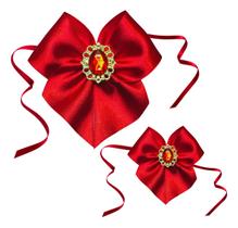 100 Laços Cetim Vermelho Natal Lembrancinha Chaton C/fitilho