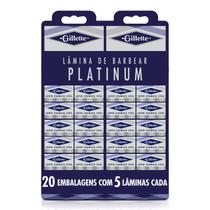 100 Lâminas de Barbear Gillette Platinum Inteiras e Afiadas