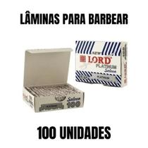 100 Lâminas de Barbear Lord Saloon Platinum Profissional Original Alta Qualidade
