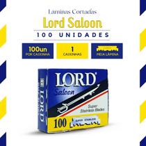 100 Laminas de Barbear para Navalhete Lord Saloon Cortada