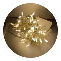 100 Lampadas Leitosas Luz de Led Cordão De 10 Metros 8 Funçoes De Pisca Natal Cor:Branco Quente 100 Lampadas Leitosas Luz de Led Cordão De 10 Metros 8 Funçoes De Pisca Natal Cor:Branco Quente