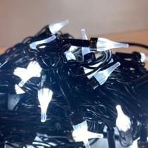 100 Lâmpadas Pisca Pisca Formato Bico Luz De Led Natal Branco Frio - GrupoShopMix