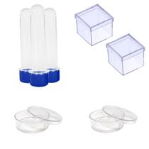 100 Latinhas Acrílicas Tubetes Caixinhas 5X5 ul Marinho