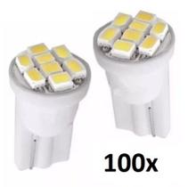 100 Leds Pingao T10 8 Branco Smd Pingo Luz W5w 1026 Automoti 100 Leds Pingao T10 8 Branco Smd Pingo Luz W5w 1026 Automoti