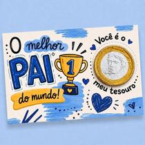 100 Lembrancinha Dia Dos Pais Cartão Moeda Chocolate Brinde 100 Lembrancinha Dia Dos Pais Cartão Moeda Chocolate Brinde