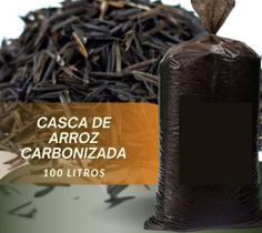 100 Litros Casca Arroz Carbonizada Substrato Natural Organic - Shopping Full