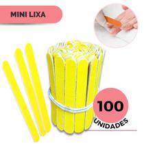 100 Lixas De Unha Mini Descartáveis Manicure Pedicure 8 Cm - Monolo