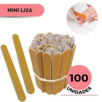 100 Lixas De Unha Mini Descartáveis Manicure Pedicure 8 Cm - Monolo