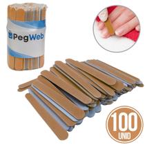 100 Lixas de Unha Mini Descartáveis Manicure Pedicure Profissional 8 cm PEGWEB