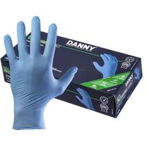 100 Luvas Nitrílica Descartável Danny Azul Tamanho M Azul M