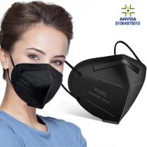100 Máscaras Respiratórias KN95 PFF2 WWDoll 5 Camadas Preta