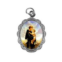 100 Medalhas Alumínio Santo Antônio Resinado - Mod 05