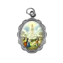 100 Medalhas de alumínio Nossa Senhora de Fátima - Mod. 2 100 Medalhas de alumínio Nossa Senhora de Fátima - Mod. 2