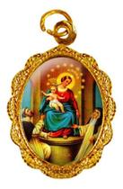 100 Medalhas de Alumínio - Nossa Senhora Do Rosário Dourado - SJO Artigos Religiosos
