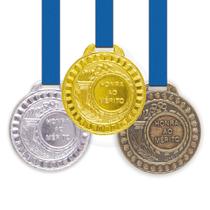 100 Medalhas Metal 35mm Honra ao Mérito Ouro Prata Bronze