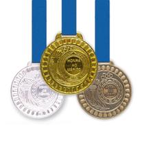 100 Medalhas Metal 55mm Honra ao Mérito Ouro Prata Bronze