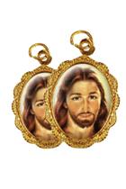 100 Medalhas Rosto de Cristo - 1x2 cm - Santinhos do Brasil