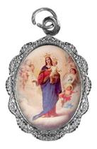 100 Medalhinhas De Alumínio N. S. Auxiliadora Mod.2 Níquel 100 Medalhinhas De Alumínio N. S. Auxiliadora Mod.2 Níquel