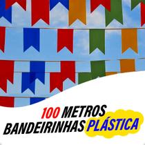 100 Metros Bandeirinha Festa Junina Plástico Decoração