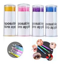 100 Microbrush Cotonetes Extensão De Cílios Fio A Fio