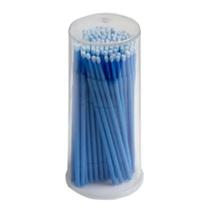 100 Microbrush Para Alongamento De Cilios Cotonete Escovinha Azul
